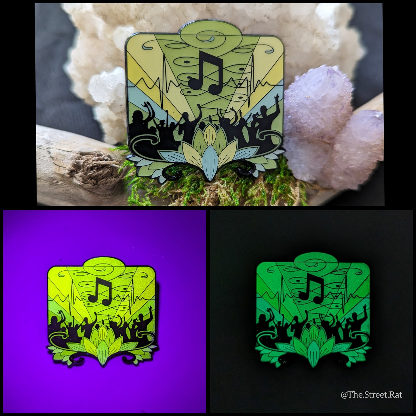 Music is Medicine - 4 version enamel pin set