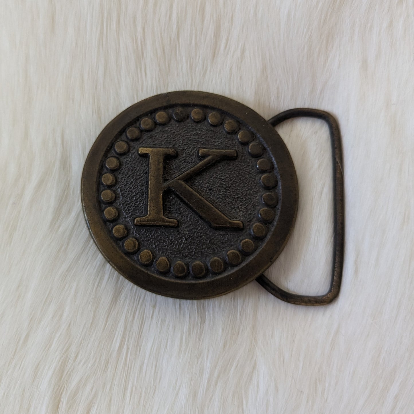Vintage K Belt Buckle