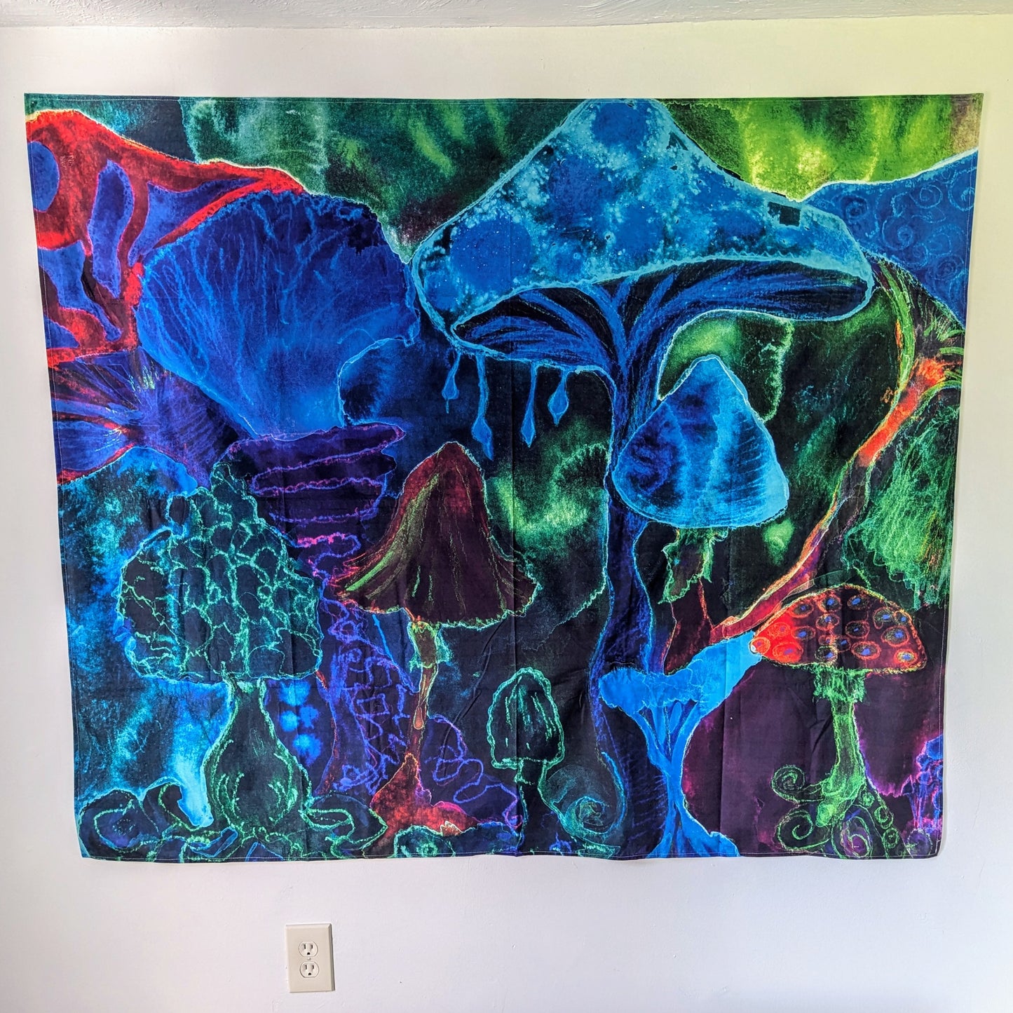 Psychedelic Mushroom Tapestry