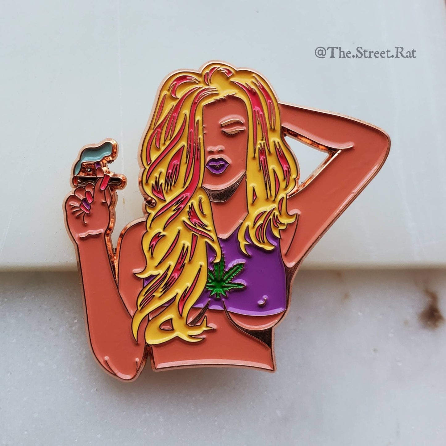 Blonde with a Blunt - Enamel Pin