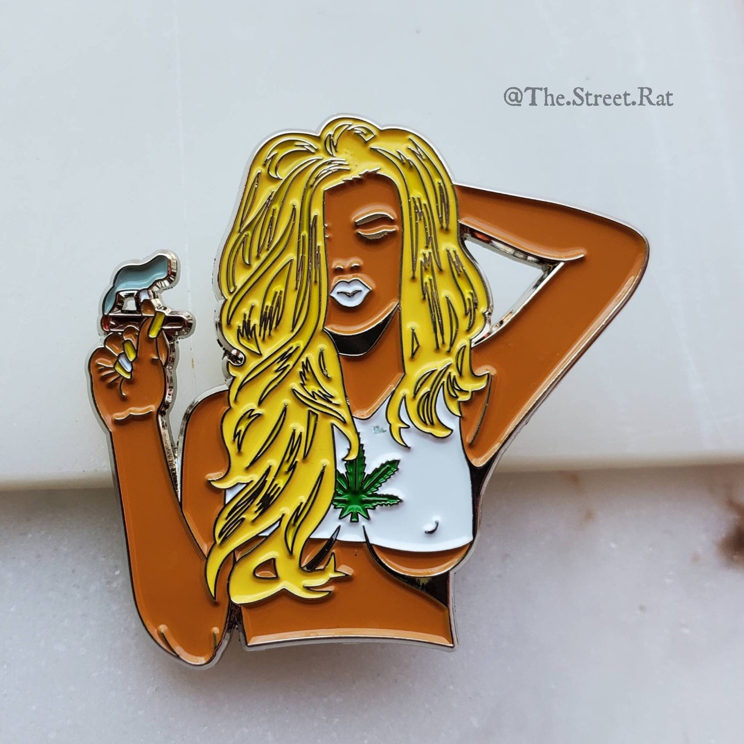 Blonde with a Blunt - Enamel Pin