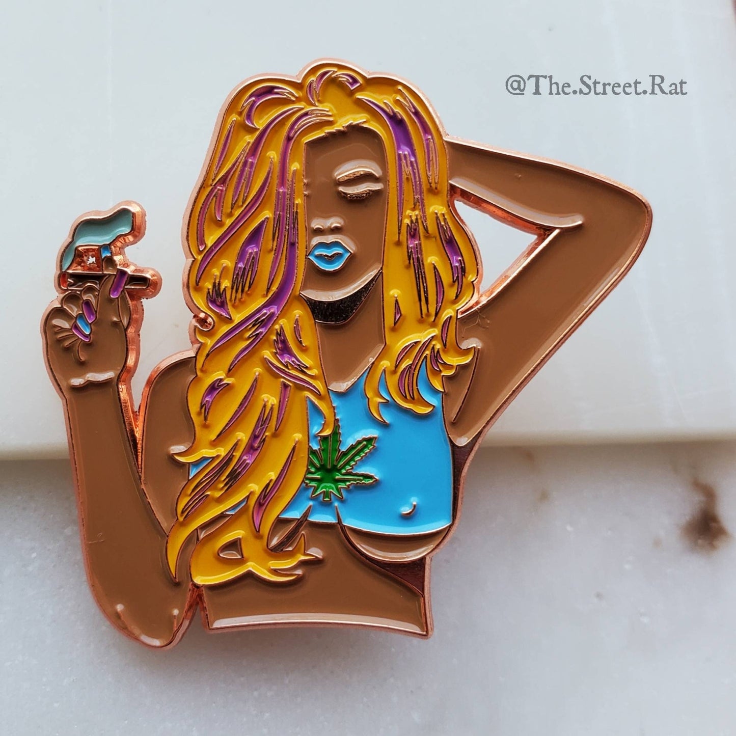 Blonde with a Blunt - Enamel Pin
