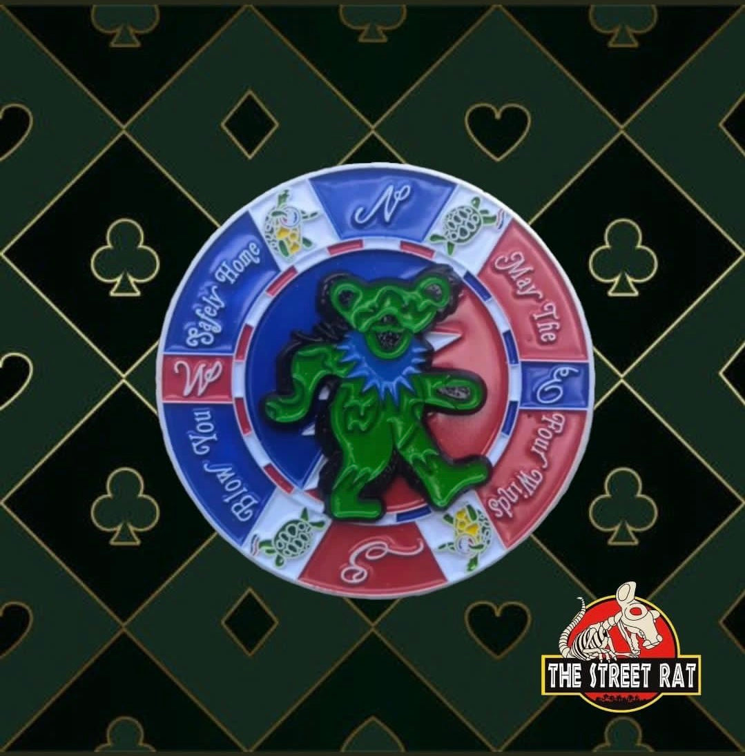 Poker Chip Compass Bear