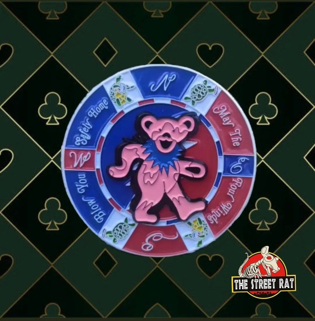 Poker Chip Compass Bear