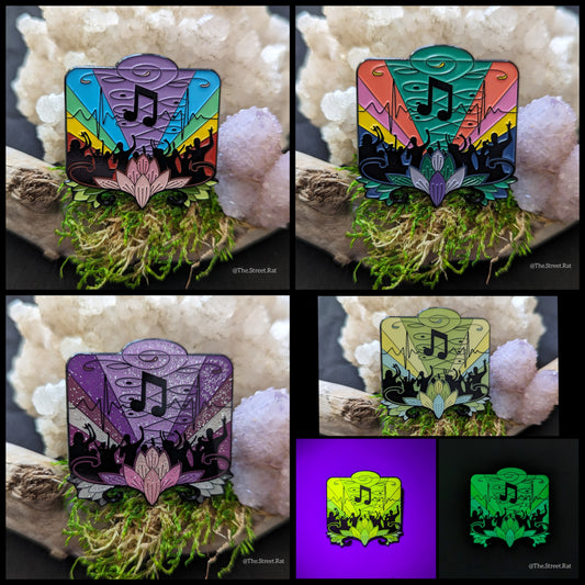 Music is Medicine - 4 version enamel pin set