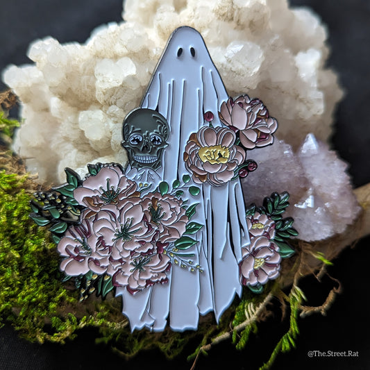 Ghost of the Flower Garden Enamel Pin