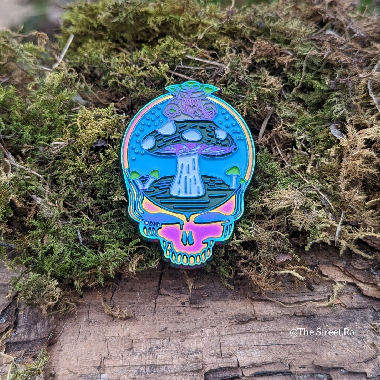 Baby Yoda Mushroom Stealie - Rainbow Version