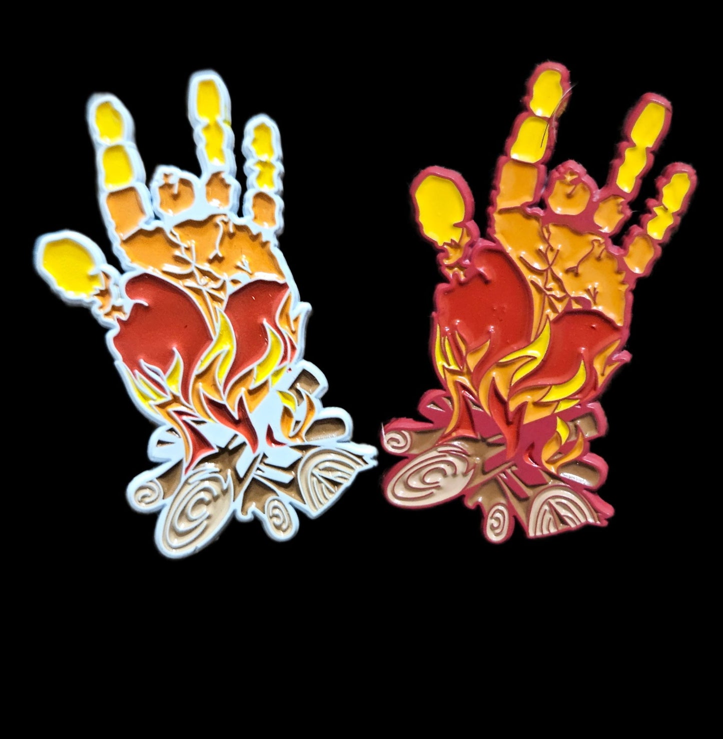 Fire Hand - Red Dye & White Dye