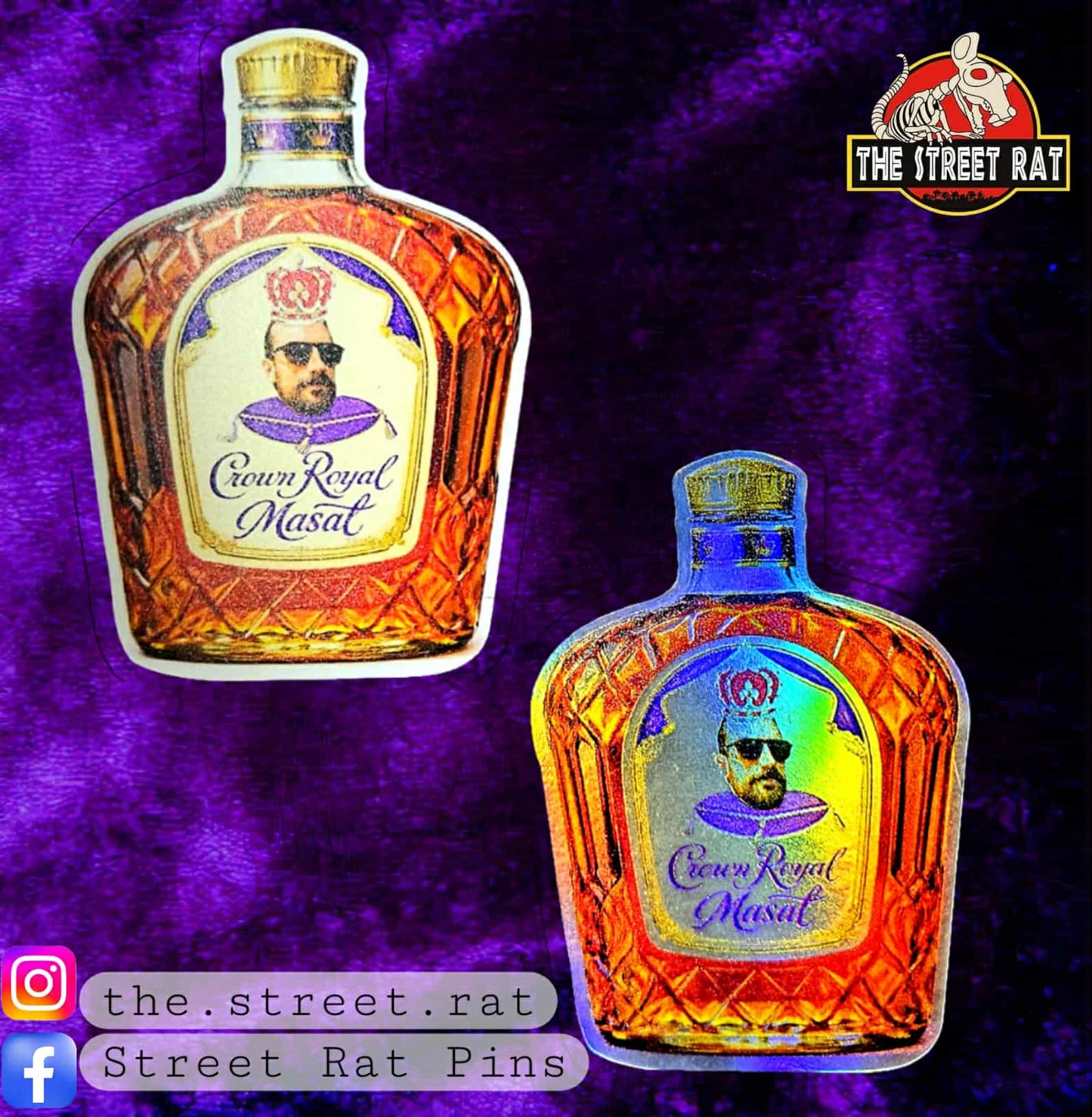 Billy Strings inspired Crown Royal Masat Stickers