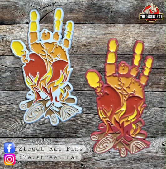 Fire Hand - Red Dye & White Dye