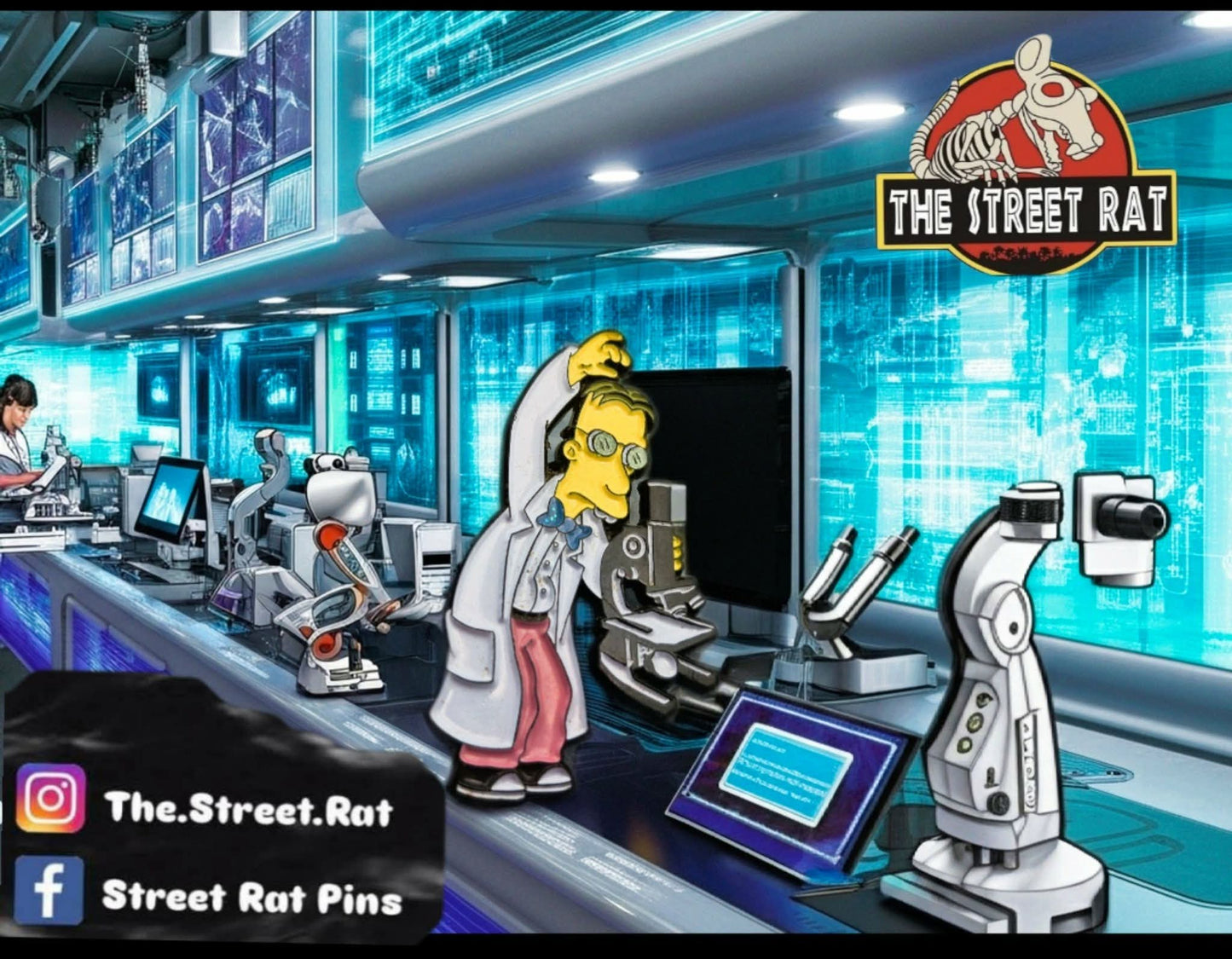 Professor Frink Lab Group pin