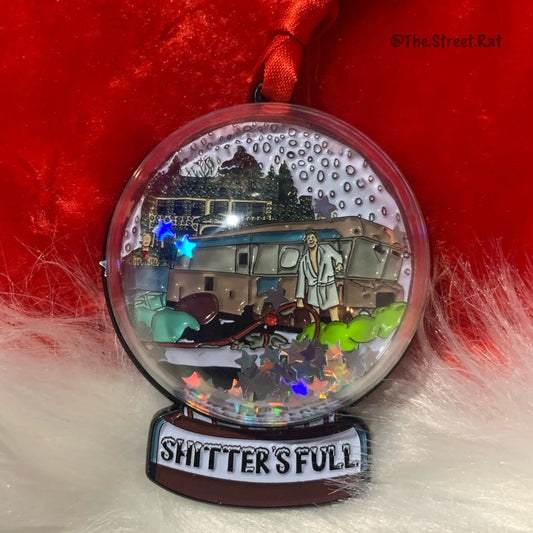 Shitter's Full Snow Globe Pin