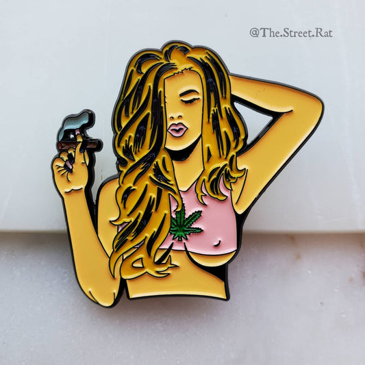 Blonde with a Blunt - Enamel Pin